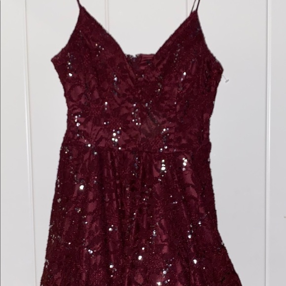 Speechless‎ Spaghetti Strap Lined Junior Women Size 13 Sequin Mini Dress Prom - Picture 2 of 8